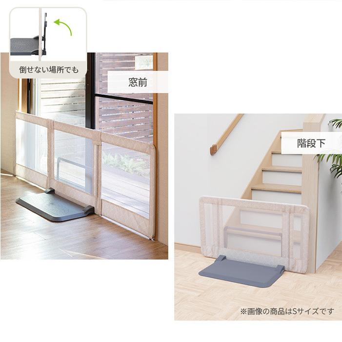 美品　日本育児⭐︎ おくだけとおせんぼ　L ブラウンドット 日本育児 おくだけ とおせんぼ ブラウン Lサイズ 置くだけ 自立式