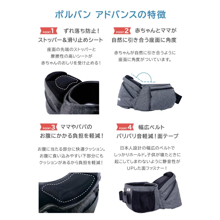ポルバン アドバンス ヒップシート シングルショルダー 付き 2点 ポルバン アドバンス ヒップシート シングルショルダー 付き 2点