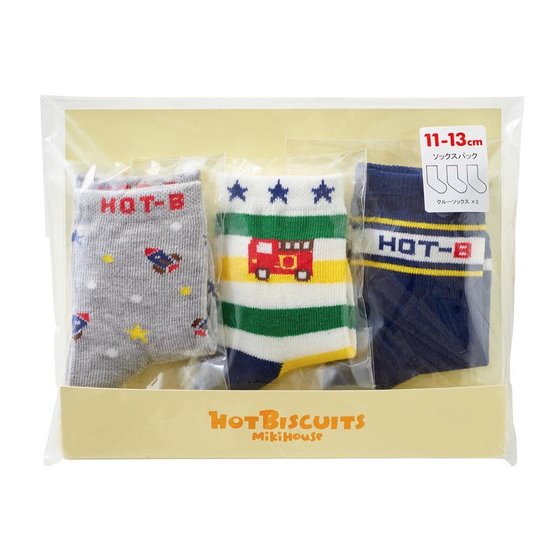 ミキハウス ホットビスケッツ Mikihouse Hot Biscuits ソックスパック 3足セット マルチカラー 9 10cm 74 9628 6 ナチュラルリビング ママ ベビー 通販 Paypayモール