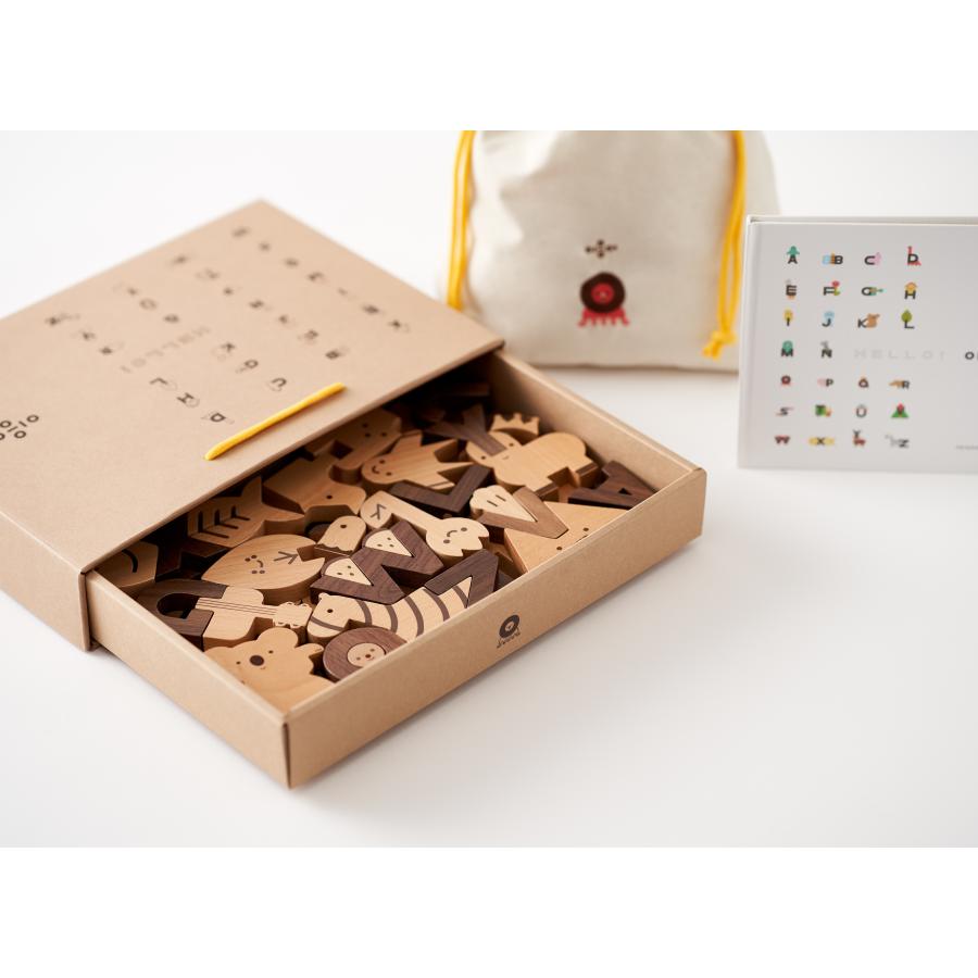 oioiooi アルファベットブロックセット 木のおもちゃ 知育玩具 つみき 積木 出産祝い｜natural-living｜02