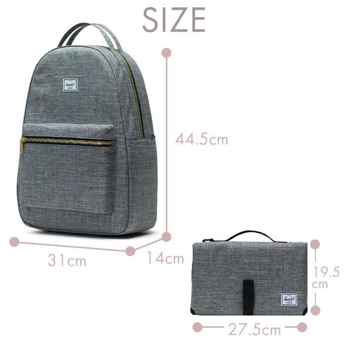 HERSCHEL ハーシェル マザーズリュック Nova Backpack Sprout Ash Rose