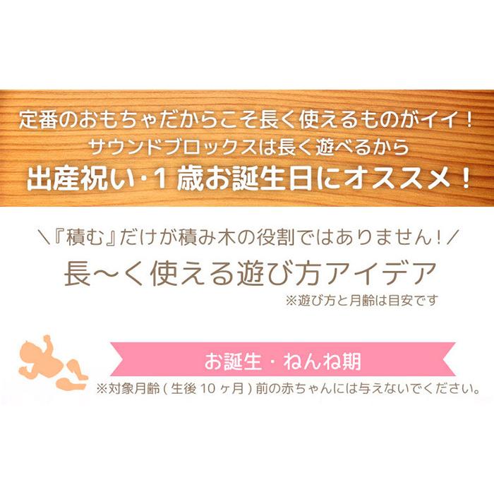 エデュテ SOUNDブロックス サウンドブロックス Large 28ピース スタンダードカラー 木のおもちゃ 積み木 出産祝い お誕生日祝い 音の出るおもちゃ｜natural-living｜06