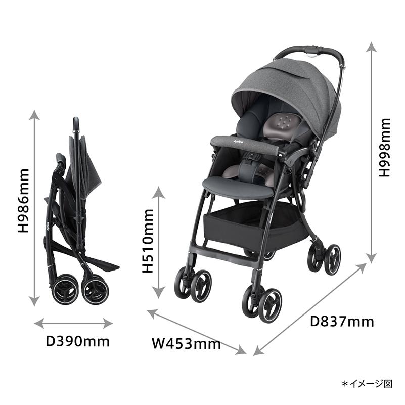 アップリカ（Aprica） ベビーカー 超軽量 ラクーナ エアー AD グレー