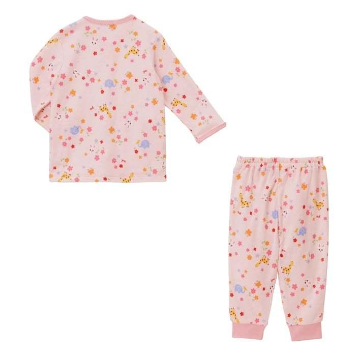 80-90 ミキハウス　もこもこパジャマ ミキハウス mikihouse 長袖パジャマ うさこ ピンク 11-7302-383 80cm