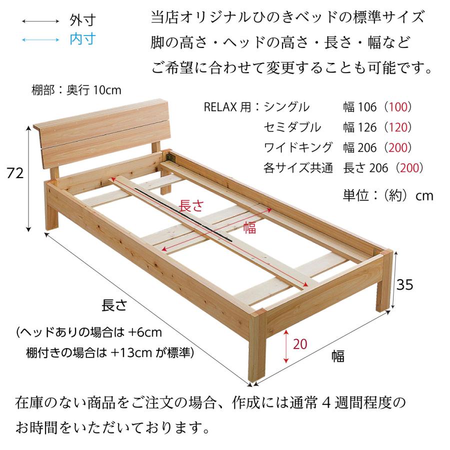 眠りのプロショップSawada ベッドフレーム 滋賀県産ひのき無垢材