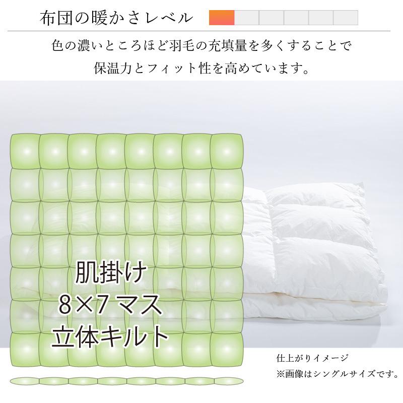 眠りのプロショップSawada 羽毛肌掛け布団 クイーンロング 210×210cm