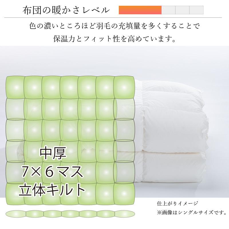 眠りのプロショップSawada 羽毛布団 クイーン ロング 中厚 掛け布団 本