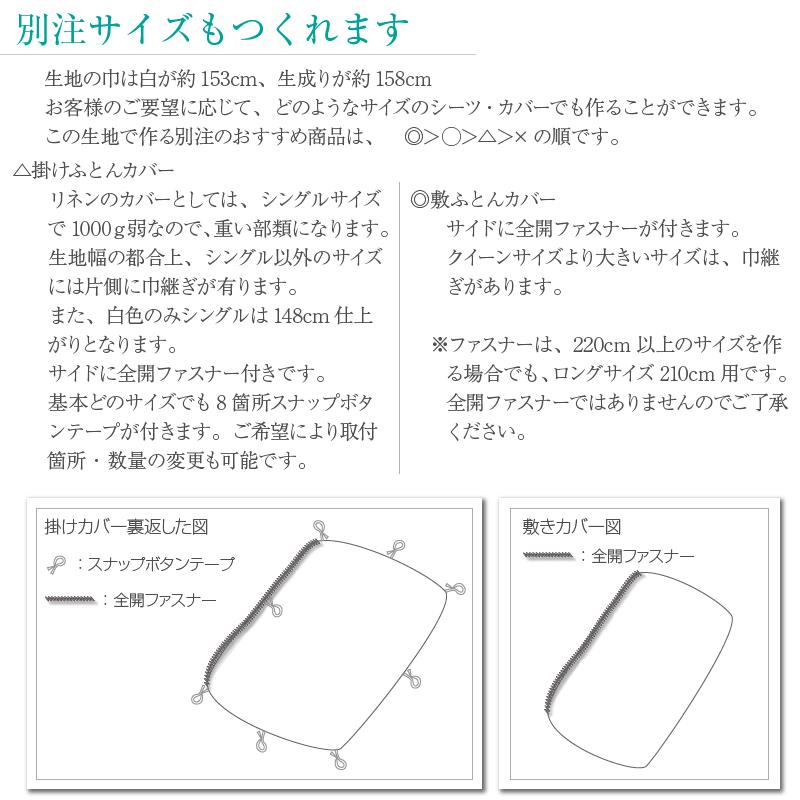 ボックスシーツ セミダブルサイズ 120×200×60cm 深型 ハードマンズ フレンチリネン 40番手生地使用 リネン麻100% 日本製の画像