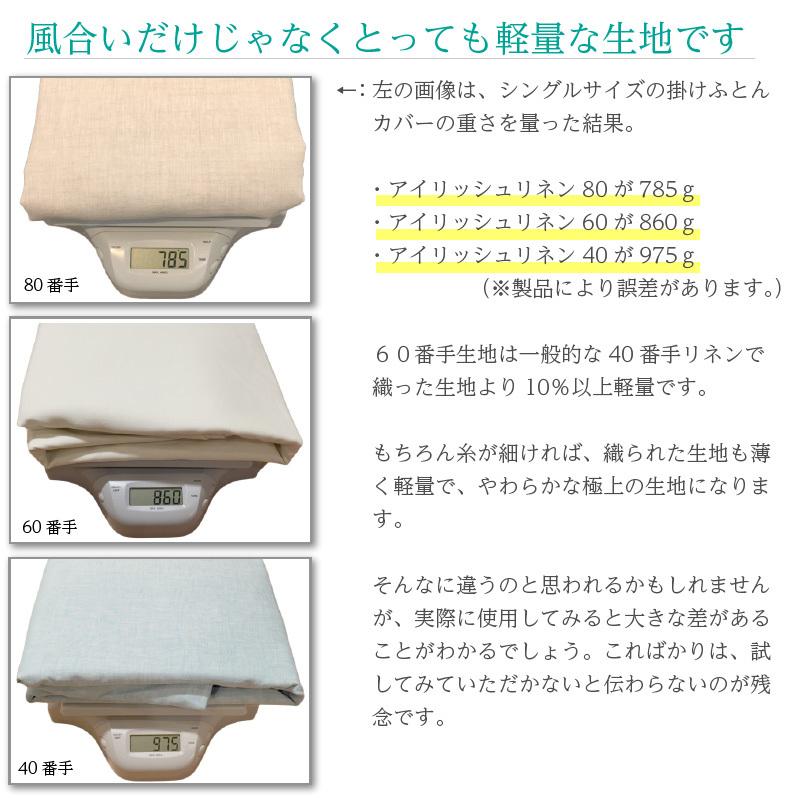 ボックスシーツ ダブルサイズ 140×200×50cm 深型 ハードマンズリネン60番手リネン生地使用 リネン麻100% 日本製 国内縫製の画像