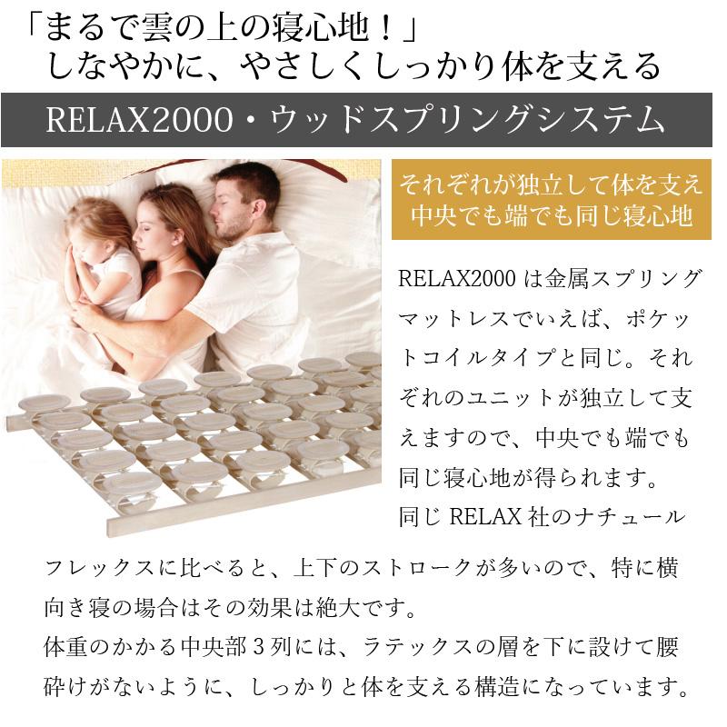 RELAX社 ウッドスプリングユニット RELAX2000 シングルサイズ 硬さ調節