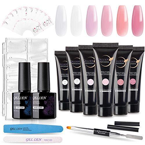 格安人気 Gellen ジェルネイル カラージェル 長さ出しジェル ポリジェル 初心者用 ネイルキット ｇ Uv Led対応 人気ブランド Turningheadskennel Com