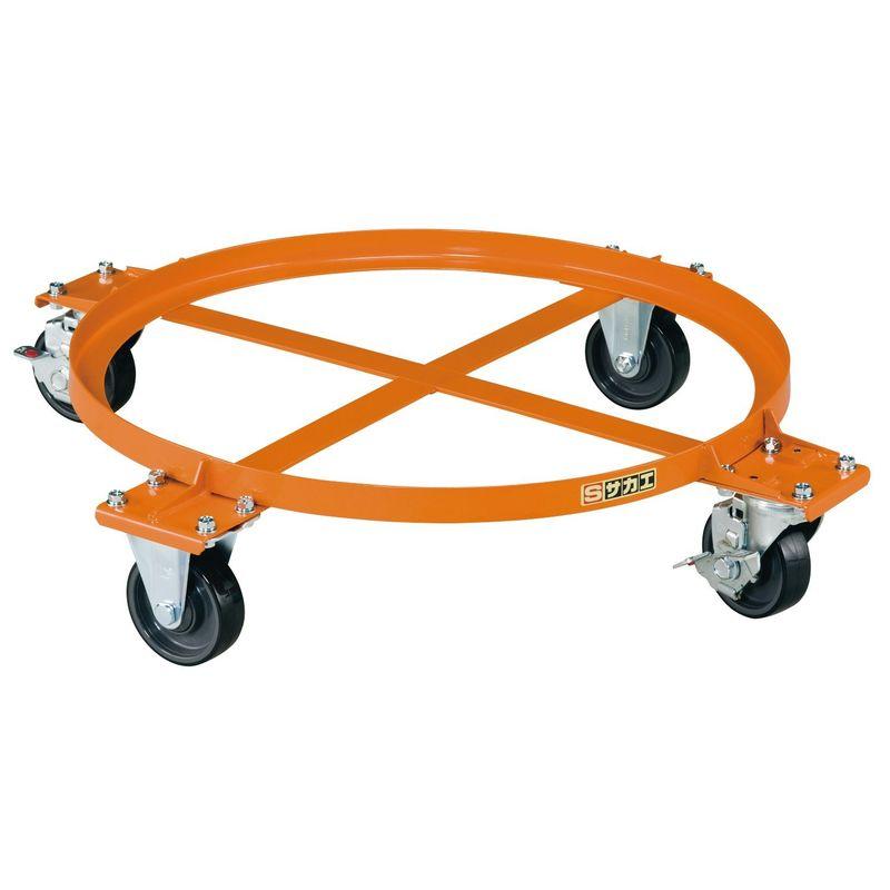 ドラム台車　サカエ　円形ドラム台車　オレンジ　DR-1S