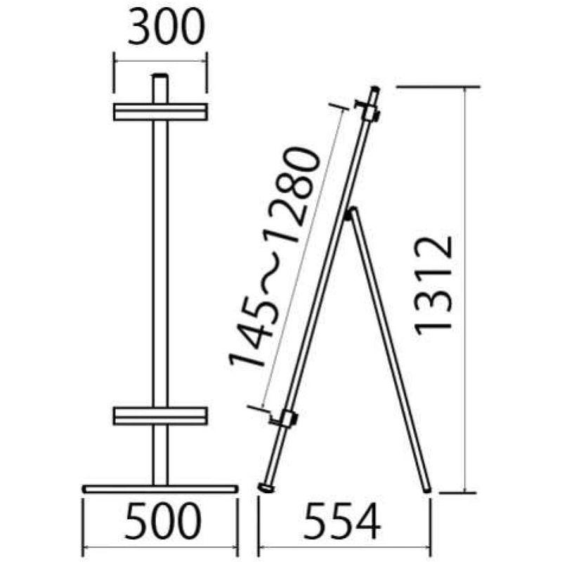 ディスプレイスタンド　ポスターパネルスタンド　イーゼル　B3　スタンド　縦横対応　A2　MS185　LB　A3　A0　A1　B1　ライトブロンズ　縦対応　B2