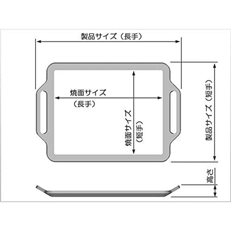 キッチン用品 ZEOOR(ゼオール) 極厚バーベキュー鉄板 板厚6mm 330