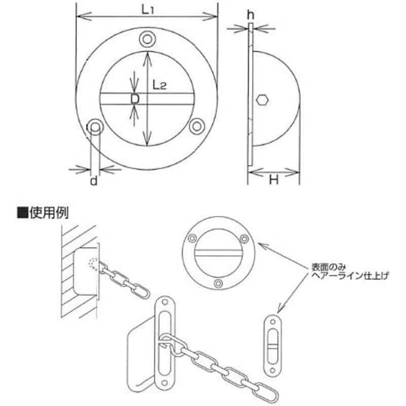 ハードウェア　水本機械　ステンレス金具　10個価格　AH-1　埋込みフック