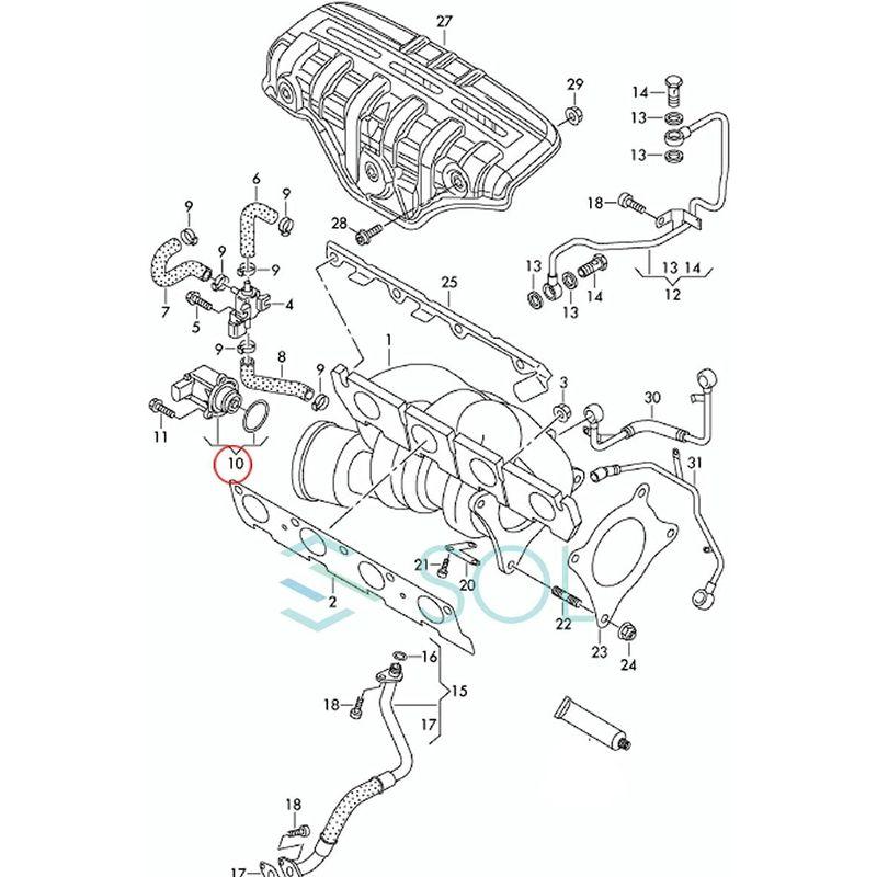 エンジンパーツ　フォルクスワーゲン　ポロ　シロッコ　カットオフバルブ　ティグアン　03C145710D　ビートル　03C145710E　トゥーラン　シャラン