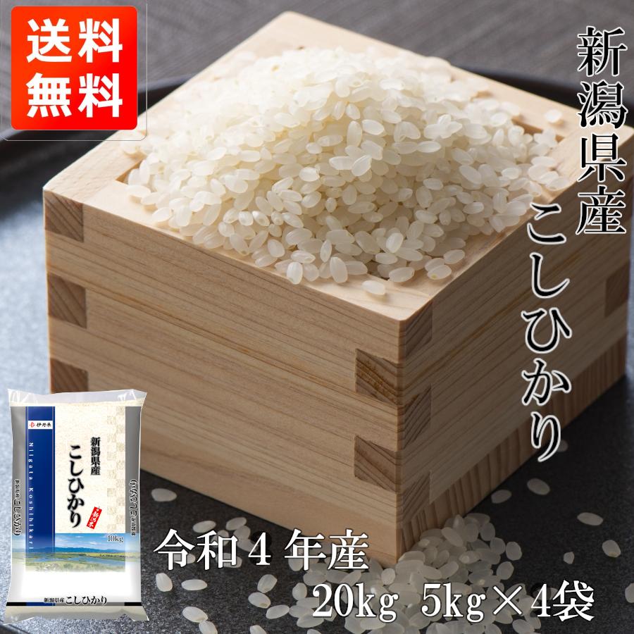 コシヒカリ 新米 こしひかり 20kg（5kg*4）令和4年産 新潟県産