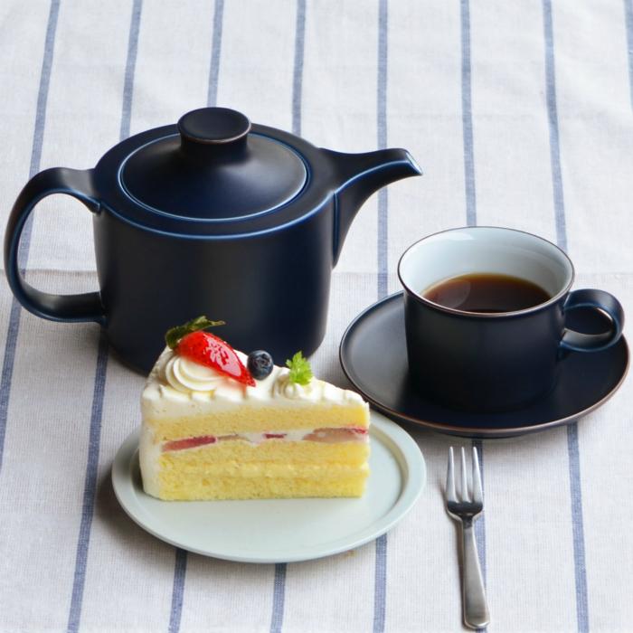 白山陶器 和食器 おしゃれ 波佐見焼 ONEST オネスト ポット 紺マット