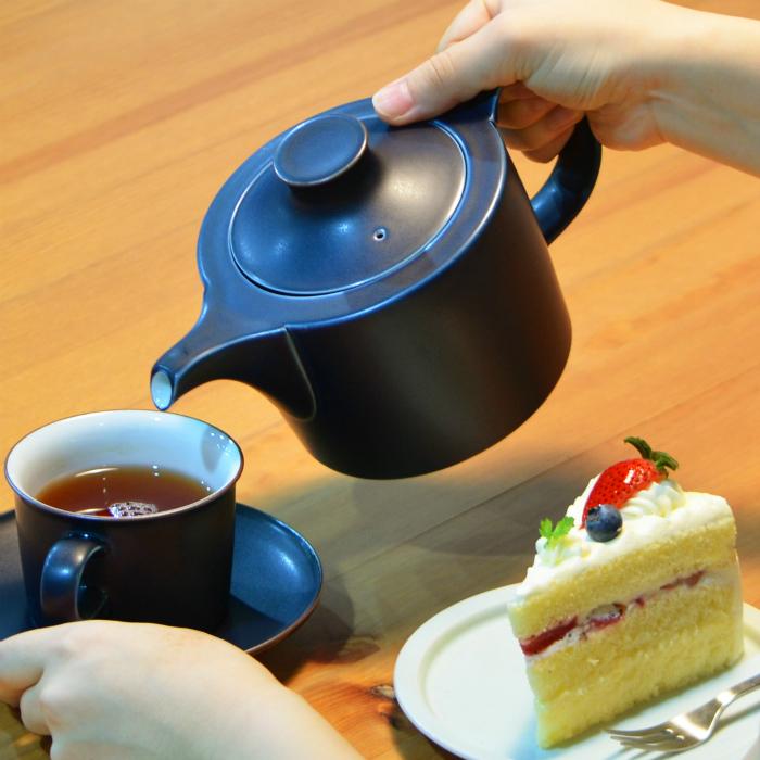 白山陶器 和食器 おしゃれ 波佐見焼 ONEST オネスト ポット 紺マット