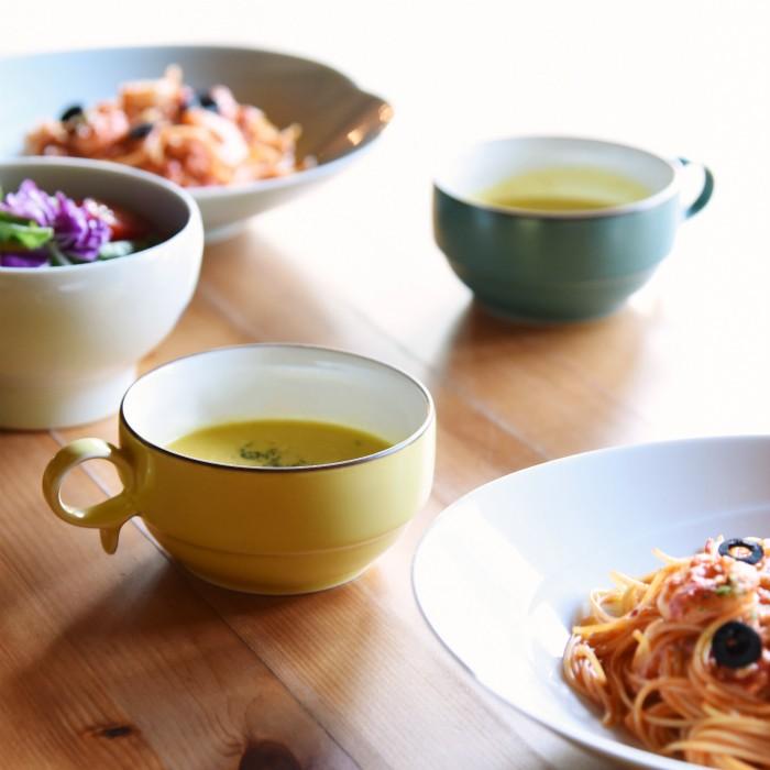 白山陶器 和食器 おしゃれ 波佐見焼 S型スープボール（小） スープ