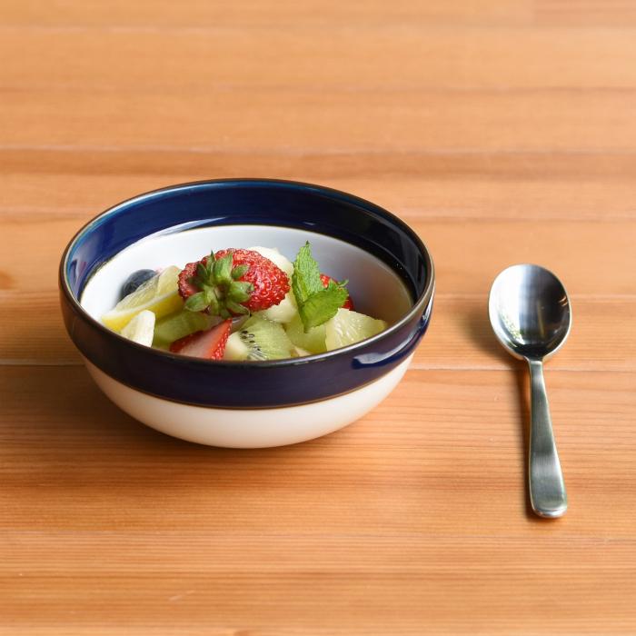 白山陶器 和食器 おしゃれ 波佐見焼 ボウル マルティブルー 4号ボール