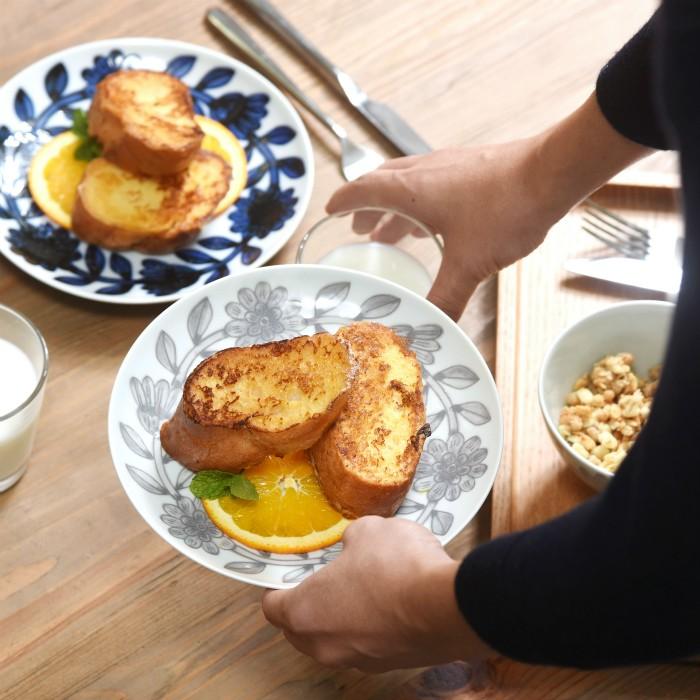 和食器 おしゃれ波佐見焼 皿 西山 デイジー 18cm プレート nishiyama