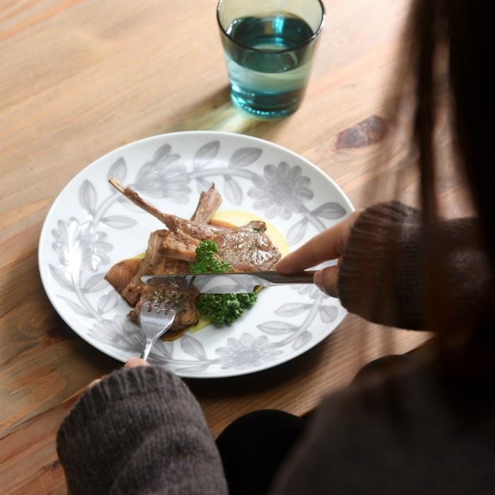 和食器 おしゃれ波佐見焼 皿 西山 デイジー 22cm プレート nishiyama