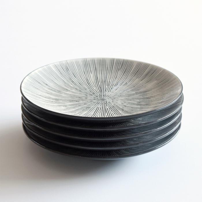 【新品】波佐見焼 利左衛門 sen彫 24cm皿 2枚セット 和食器 おしゃれ 波佐見焼 大皿 ワンプレート 利左エ門窯 Sen彫