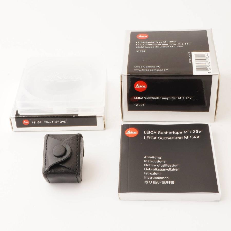 ライカ Leica Viewfinder magnifier M1.25x 空箱 説明書 ケース/ Filter E 39 UVa ケース ...
