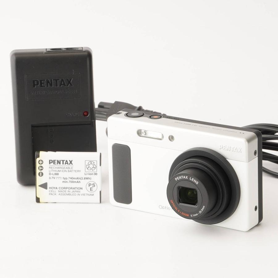 【極美品】PENTAX Optio H90 ホワイト シルバー ペンタックス Pentax Optio H90 ホワイト 5x 光学ズーム : ナチュラル