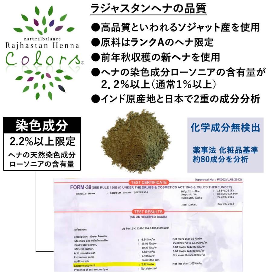 ラジャスタンヘナ ミディアムブラウン 茶色 200g(100g x2