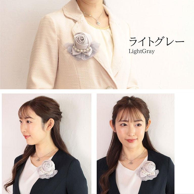 NATURAL BERRY コサージュ 卒業式 パール付き サテンローズ NATURAL BERRY コサージュ 卒業式 パール付き サテンローズ