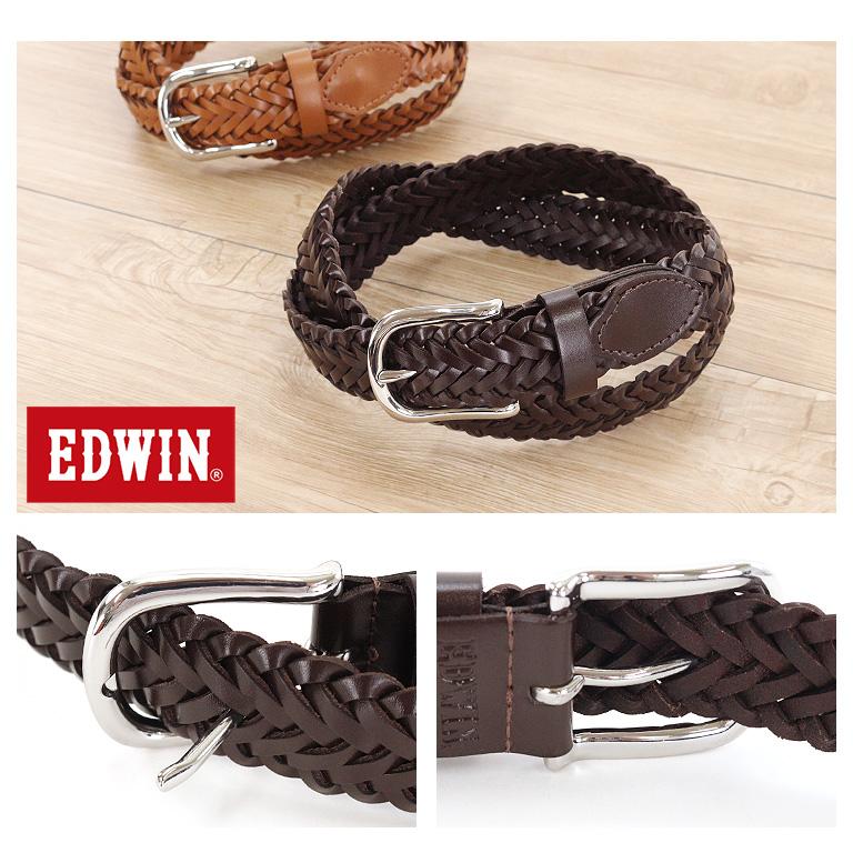 EDWIN（エドウィン） エドウイン レザーメッシュベルト 32mm幅 サイズ