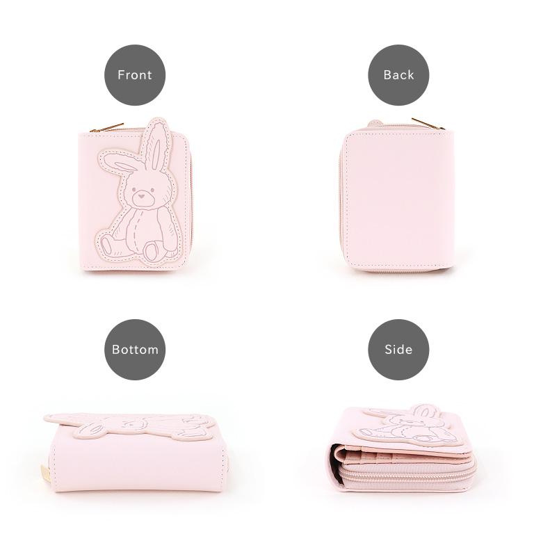 NATURAL BERRY（ナチュラルベリー） 二つ折り財布 うさくまダイカット