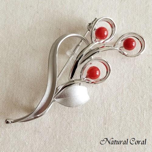 白珊瑚 桃珊瑚 血赤珊瑚のブローチ 【公式通販】