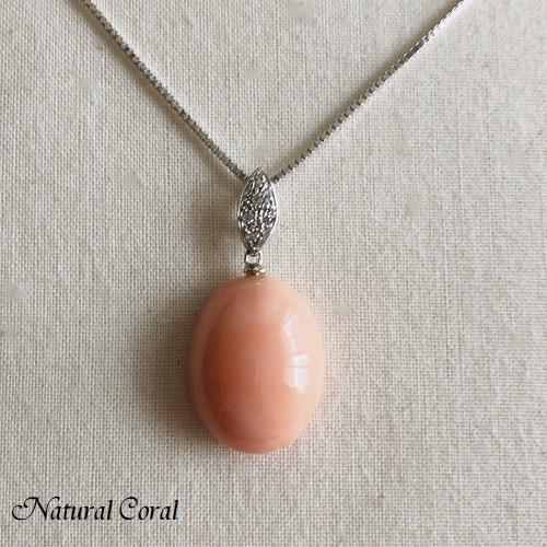 ピンク珊瑚 ぴんくさんご ペンダント りんご WG ナチュラルコーラル ガーネ珊瑚 ペンダント トップ ヘッド ピンク サンゴ さんご