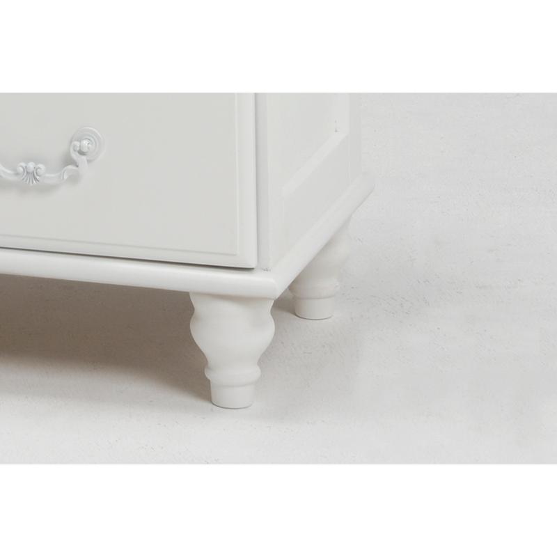 チェスト 幅80×奥行35×高さ90cm ホワイト MCH-5771WH : ナチュラル 