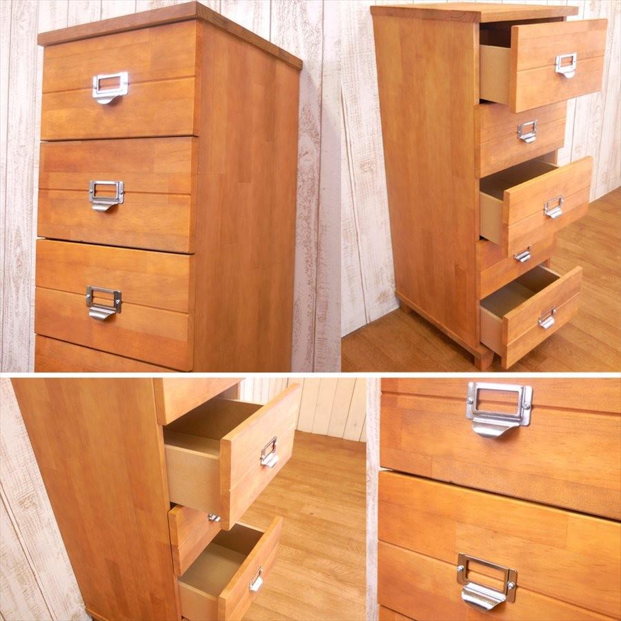 キャスター付き 多段 チェスト 5 段 木製 日本製 高さ 84 cm