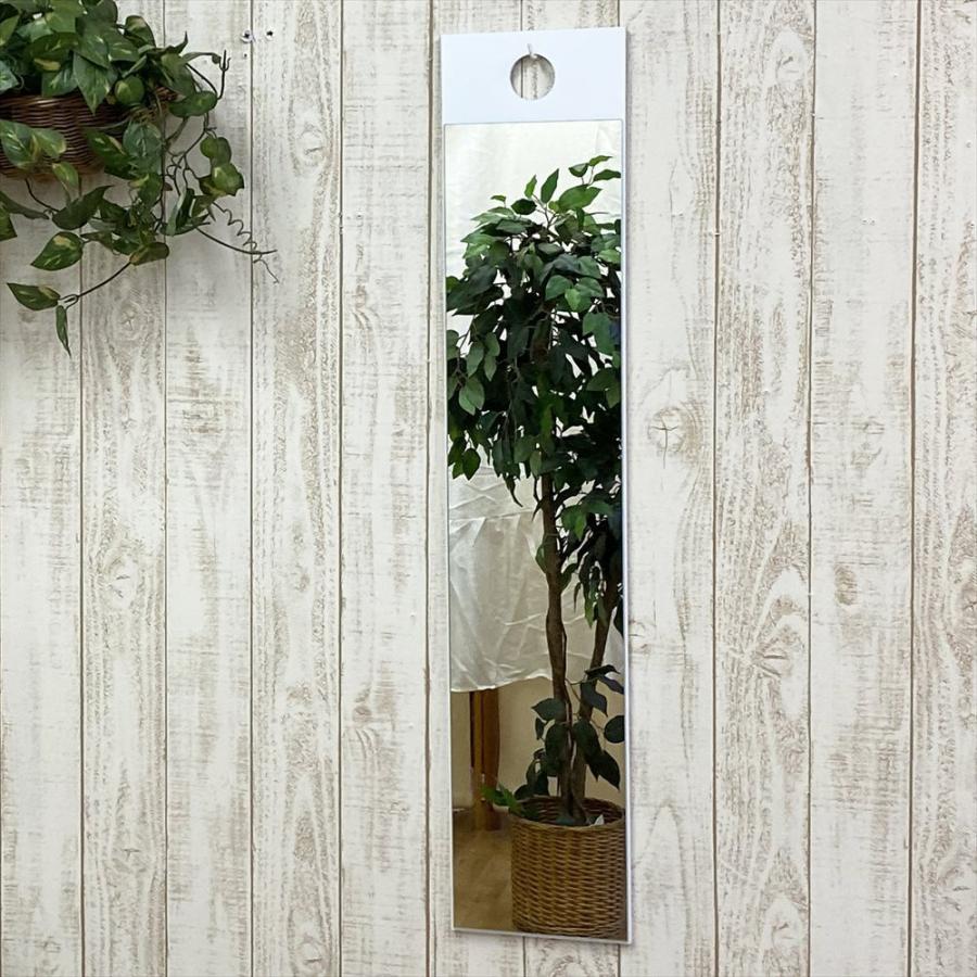 鏡 壁掛けミラー フックミラー ウォールミラー 木製 幅20cm 高さ100