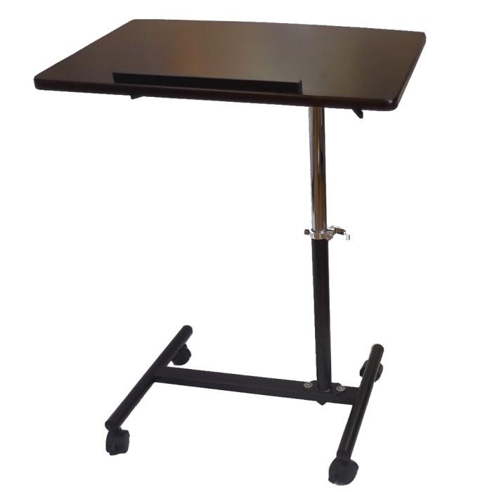 キャスター付き昇降テーブル 100x55 ナチュラル キャスター付き昇降