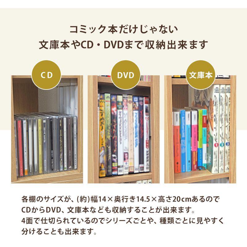 ラック コミックラック 回転コミックラック  CD DVD 文庫本 幅39.5×奥行39.5×高さ182cm RCC-1025の画像