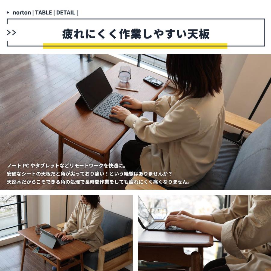 デスク テーブル リビングテーブル パソコンデスク 机 長方形 収納  リビング おしゃれ 一人暮らし 四角 ブラウン 勉強 学習 PC ワンルーム 新生活 T-3648BR_8