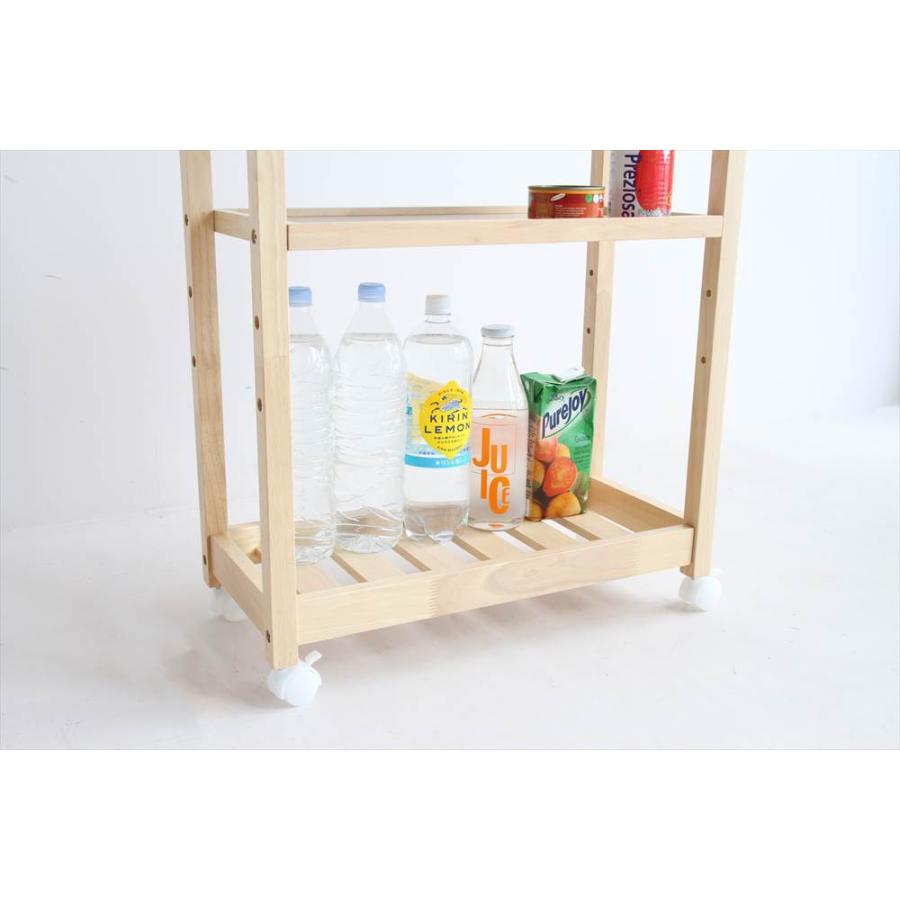 キッチン ワゴン 収納 ラック キャスター付き タイル 3段 幅 59 奥行