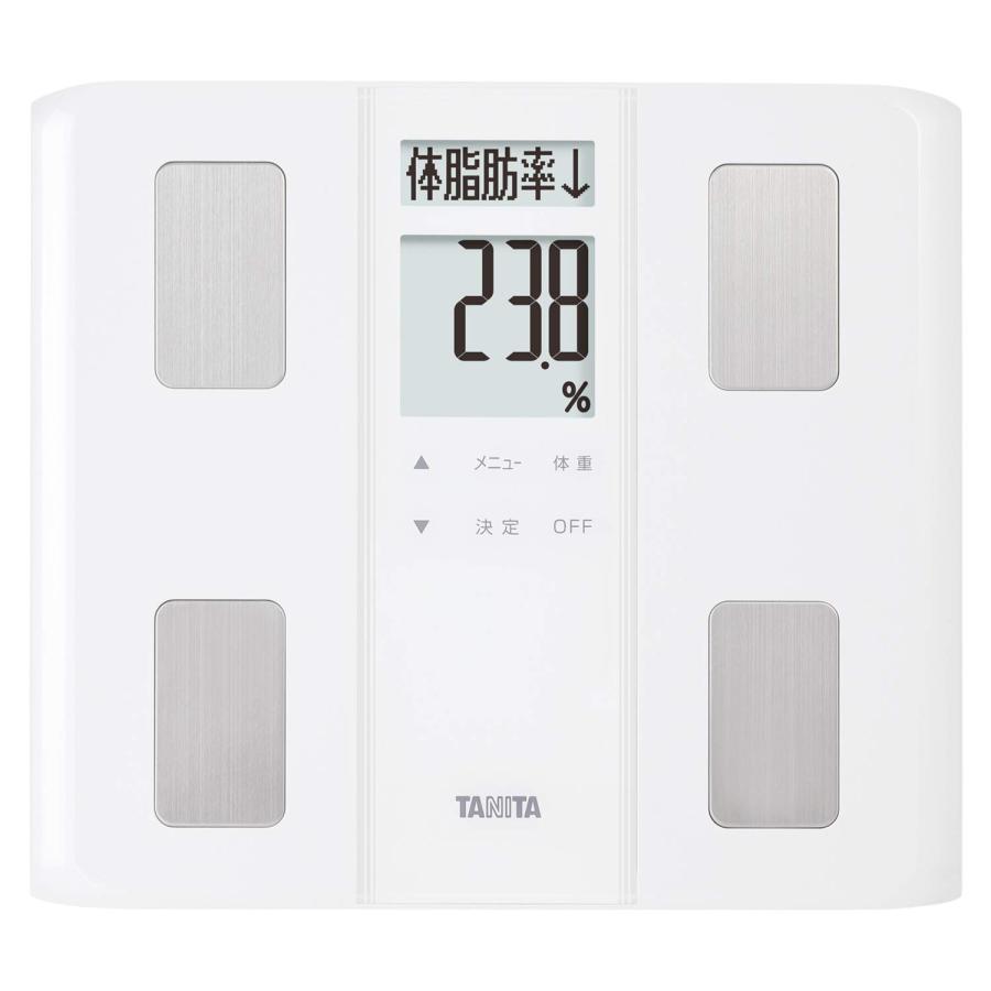 タニタ 体重計 体組成計 50g 日本製 ホワイト BC-331 WH ダブル液晶