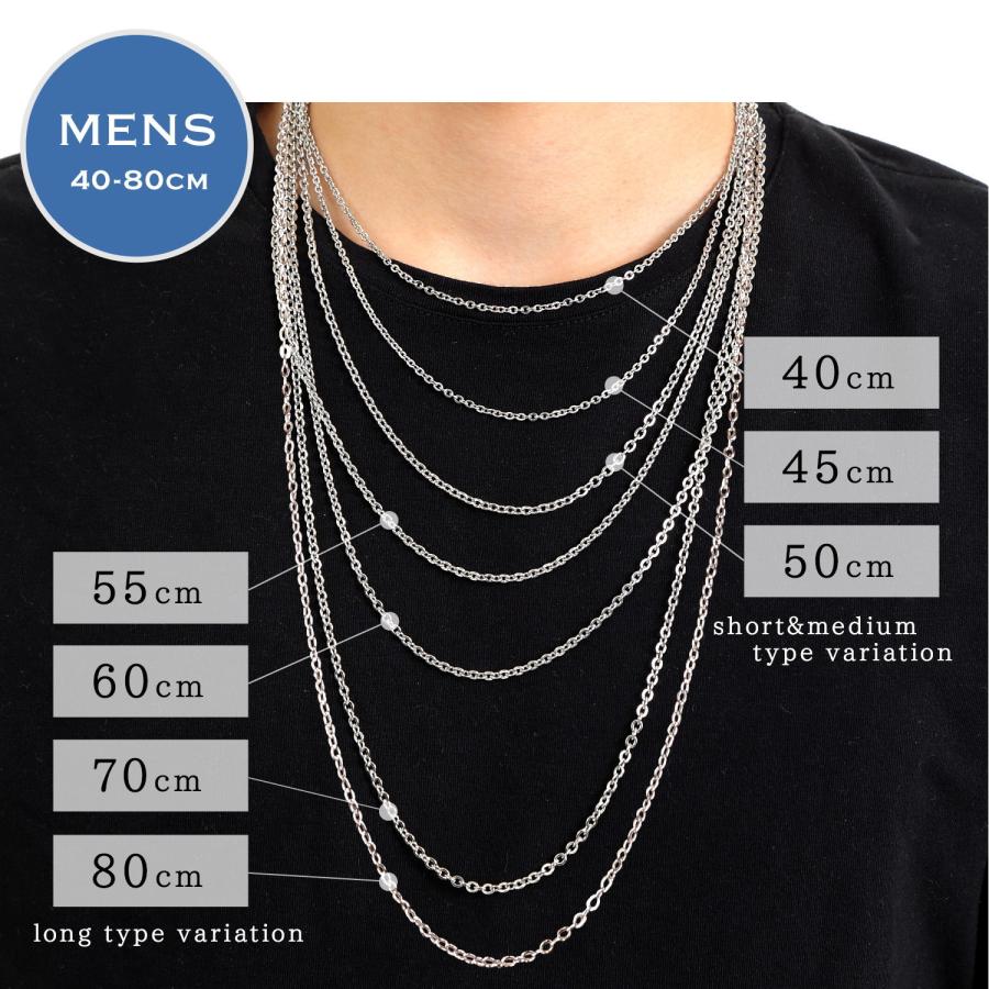 サージカルステンレス ネックレス チェーン | メンズ レディース 医療用ステンレス つけっぱなし ニッケルフリー 金属アレルギー対応 50cm 60cm 45cm 錆びない |  | 12