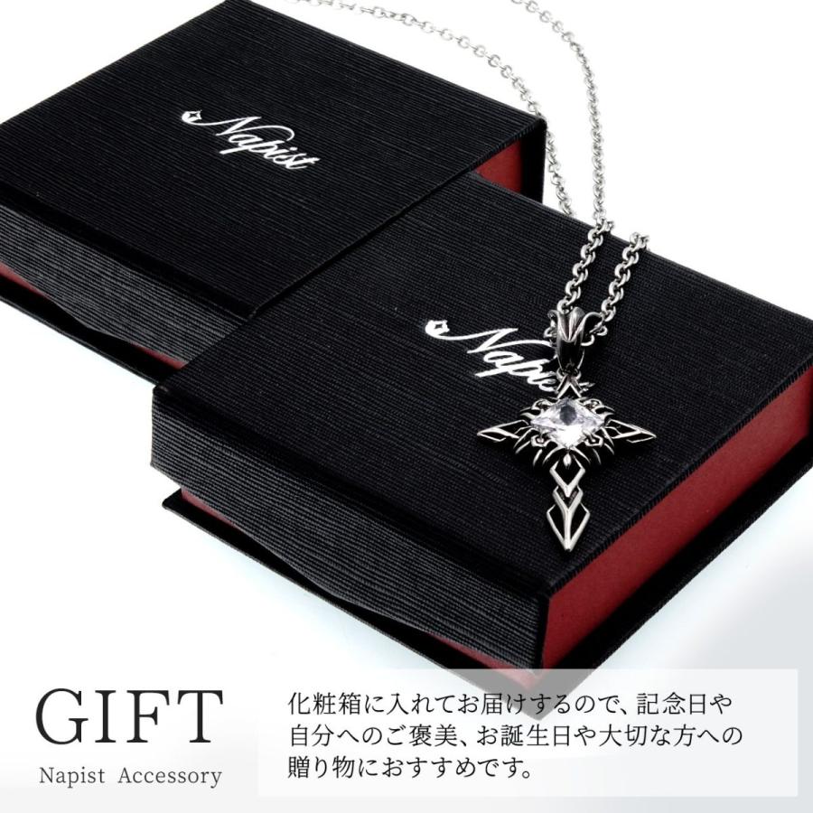 ネックレス メンズ サザンクロス いぶし銀 正方形 キュービック