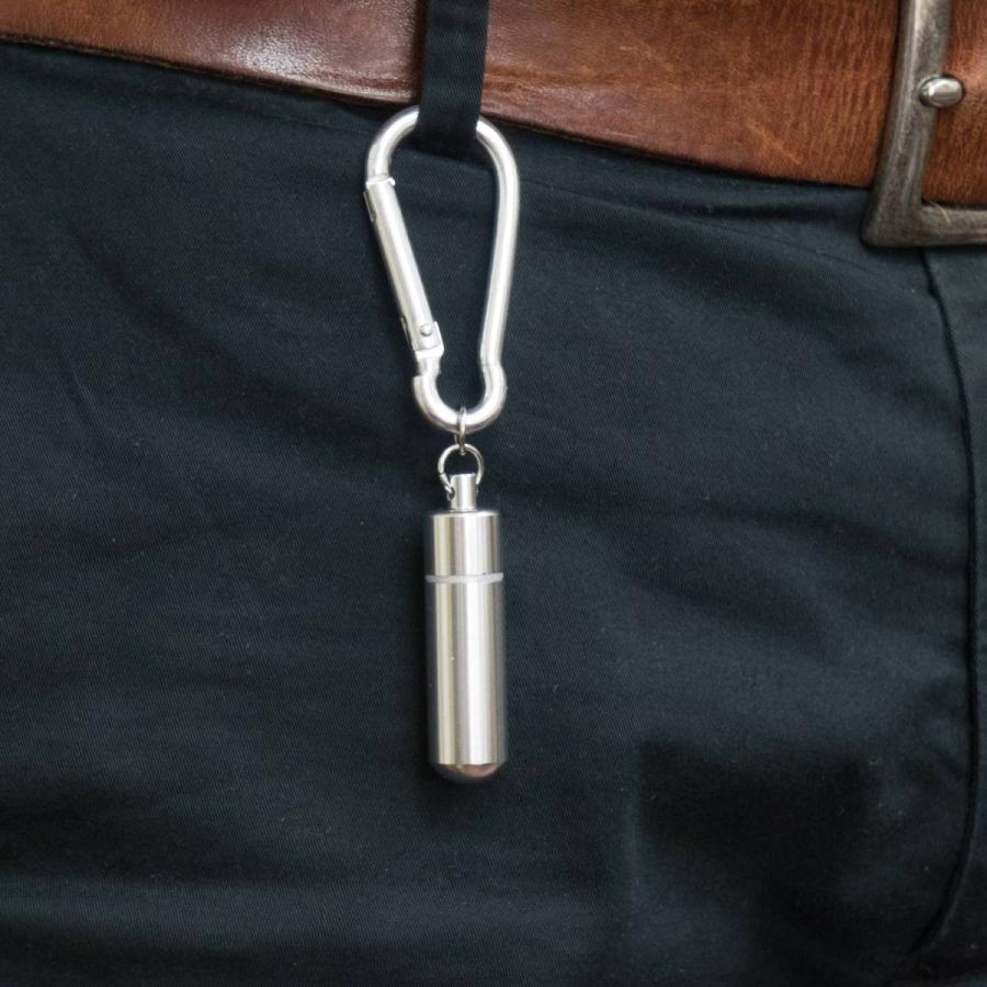 ネックレス 携帯 薬 防水 ピルケース アルミ 3mm 70cm ステンレス