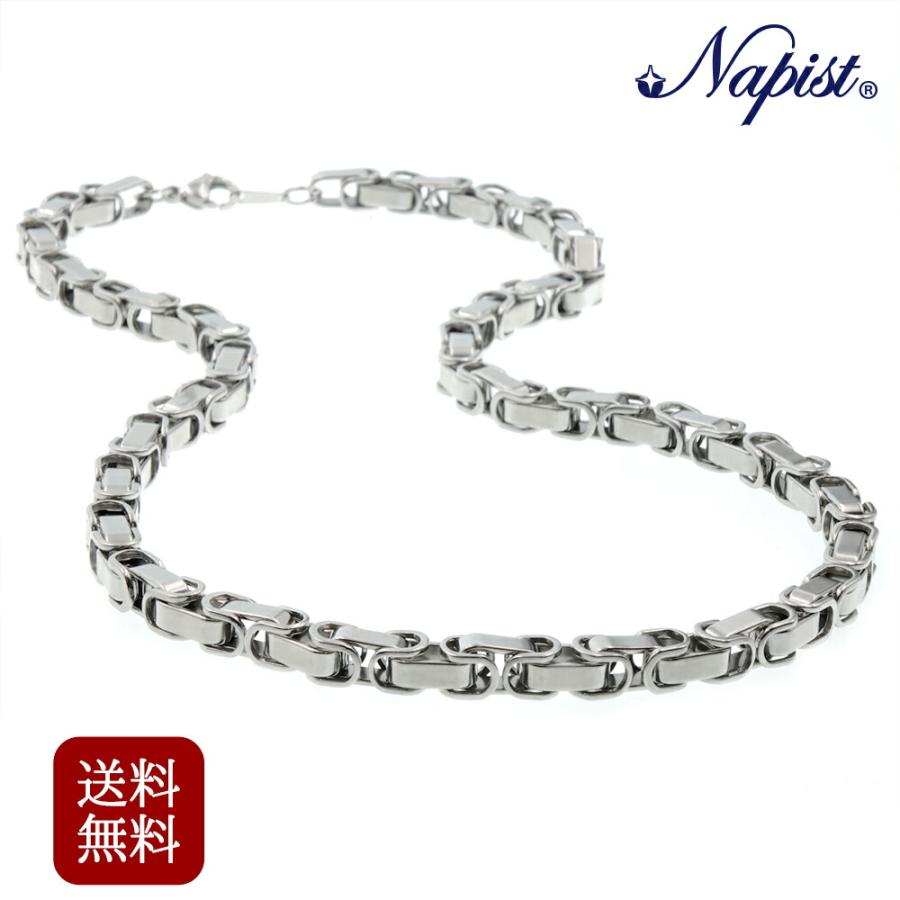 極太 角型 ネックレスチェーン メンズ 316L サージカルステンレス ニッケルフリー 金属アレルギー対応 6mm 50cm メンズネックレス サージカル ステンレス | 