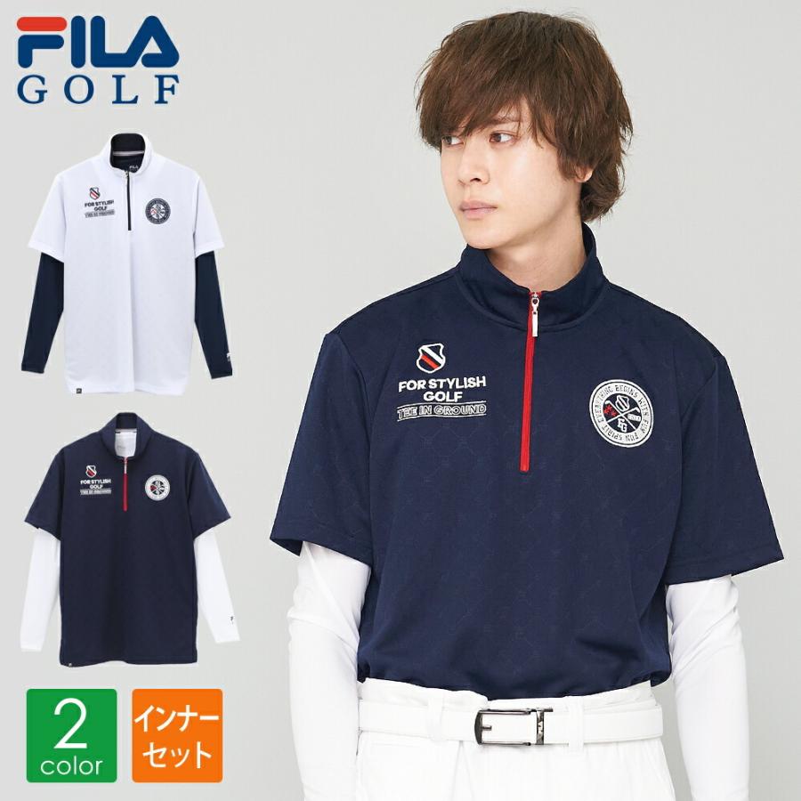 FILA GOLF ゴルフウェア 2枚セット メンズ フィラゴルフ シャツ 