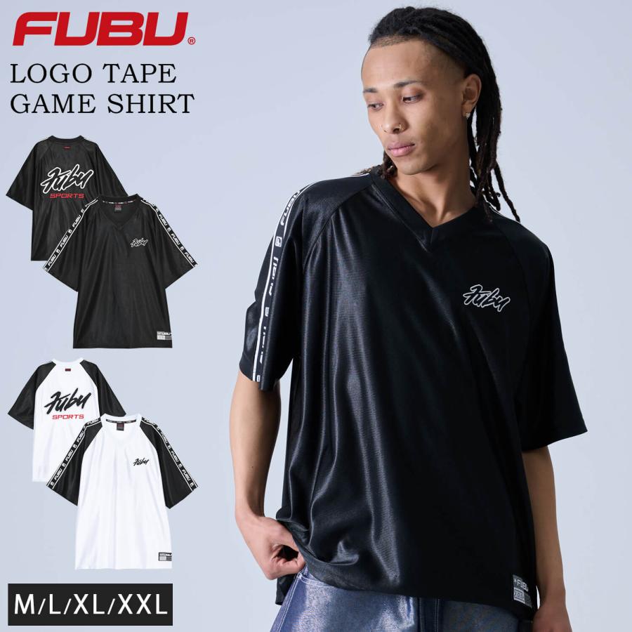 FUBU（フブ） ゲームシャツ メンズ 半袖 シャツ ロゴライン バックロゴ